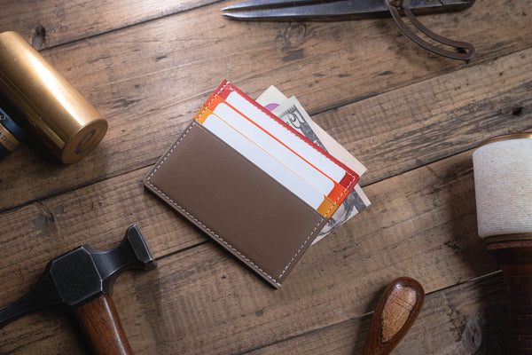 Rainbow Side-Opening Leather Card Wallet