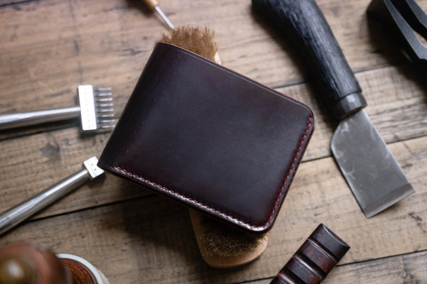 Horween Shell Cordovan Minimalist Billfold Wallet