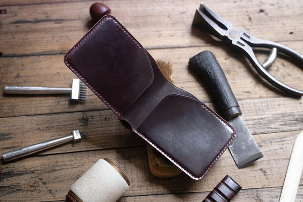 Horween Shell Cordovan Minimalist Billfold Wallet