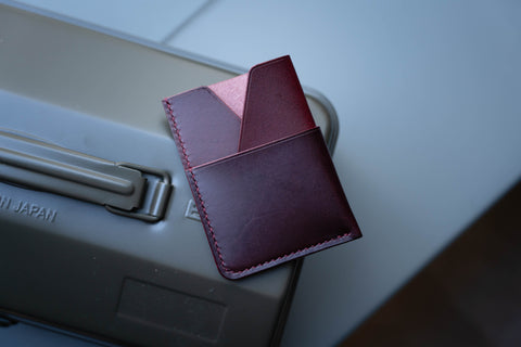 13 COLORS - Black Buttero Leather Kimono Card Wallet