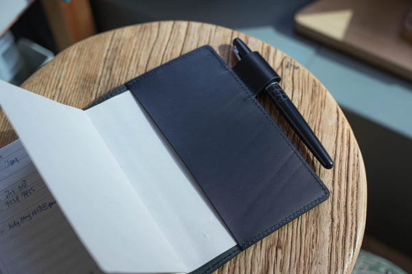 13 COLORS - A6/Hobonichi/Midori MD Buttero Leather Notebook Cover with interlocking pen loops