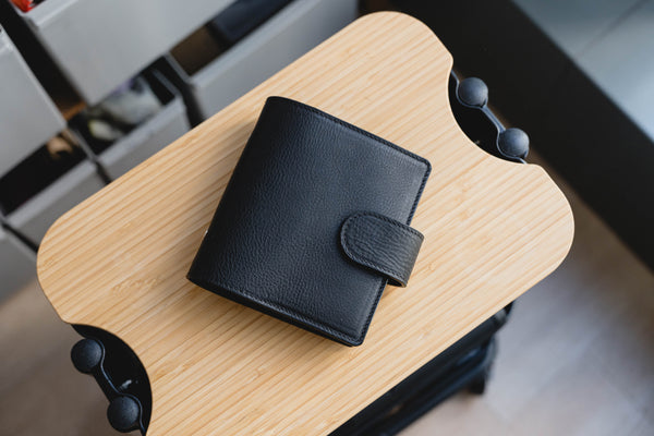 Pocket Pebbled Leather Ring Organizer