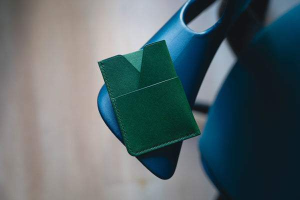 13 COLORS - Black Buttero Leather Kimono Card Wallet