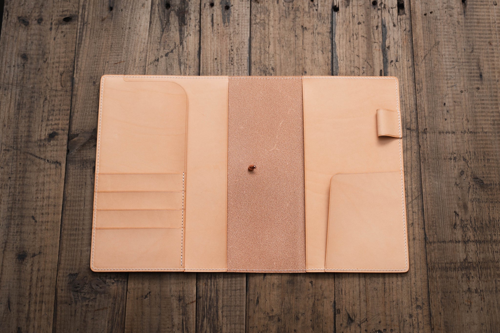 13 COLORS - A5/Hobonichi Cousin/Seven Seas Elastic Closure Buttero Leather Notebook Cover with Card pockets