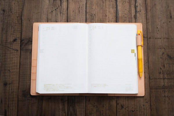 13 COLORS - A5/Hobonichi Cousin/Seven Seas Elastic Closure Buttero Leather Notebook Cover with Card pockets