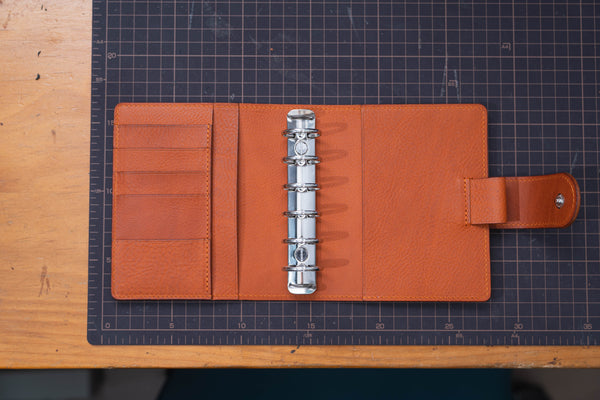 Pocket Pebbled Leather Ring Organizer