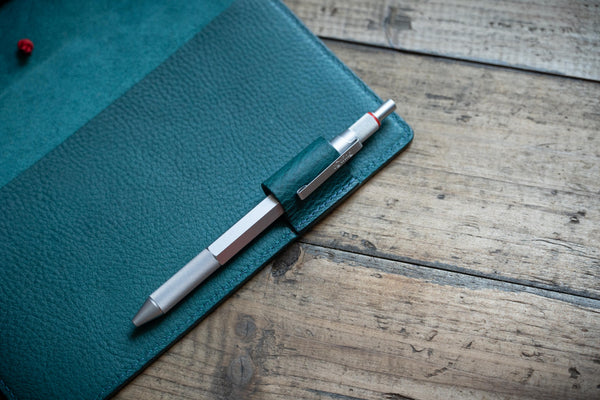 6 COLORS - B6/Stalogy Elastic Closure Pebbled Leather Notebook Cover