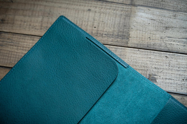 6 COLORS - B6/Stalogy Elastic Closure Pebbled Leather Notebook Cover