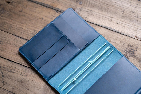 13 COLORS - Stitched Buttero Leather Traveler's Notebook w/ Card Slots (No inserts included)