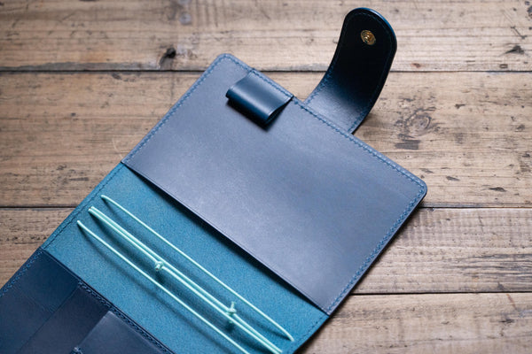 13 COLORS - Stitched Buttero Leather Traveler's Notebook w/ Card Slots (No inserts included)