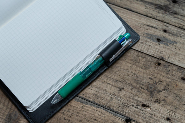 6 COLORS - B6/Stalogy Elastic Closure Pebbled Leather Notebook Cover