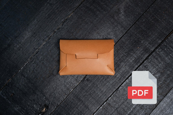 Easy Leather Stitchless Card Case Wallet Design PDF Template Set No.39 - Digital Leatherworking Pattern - A4 & Letter Size