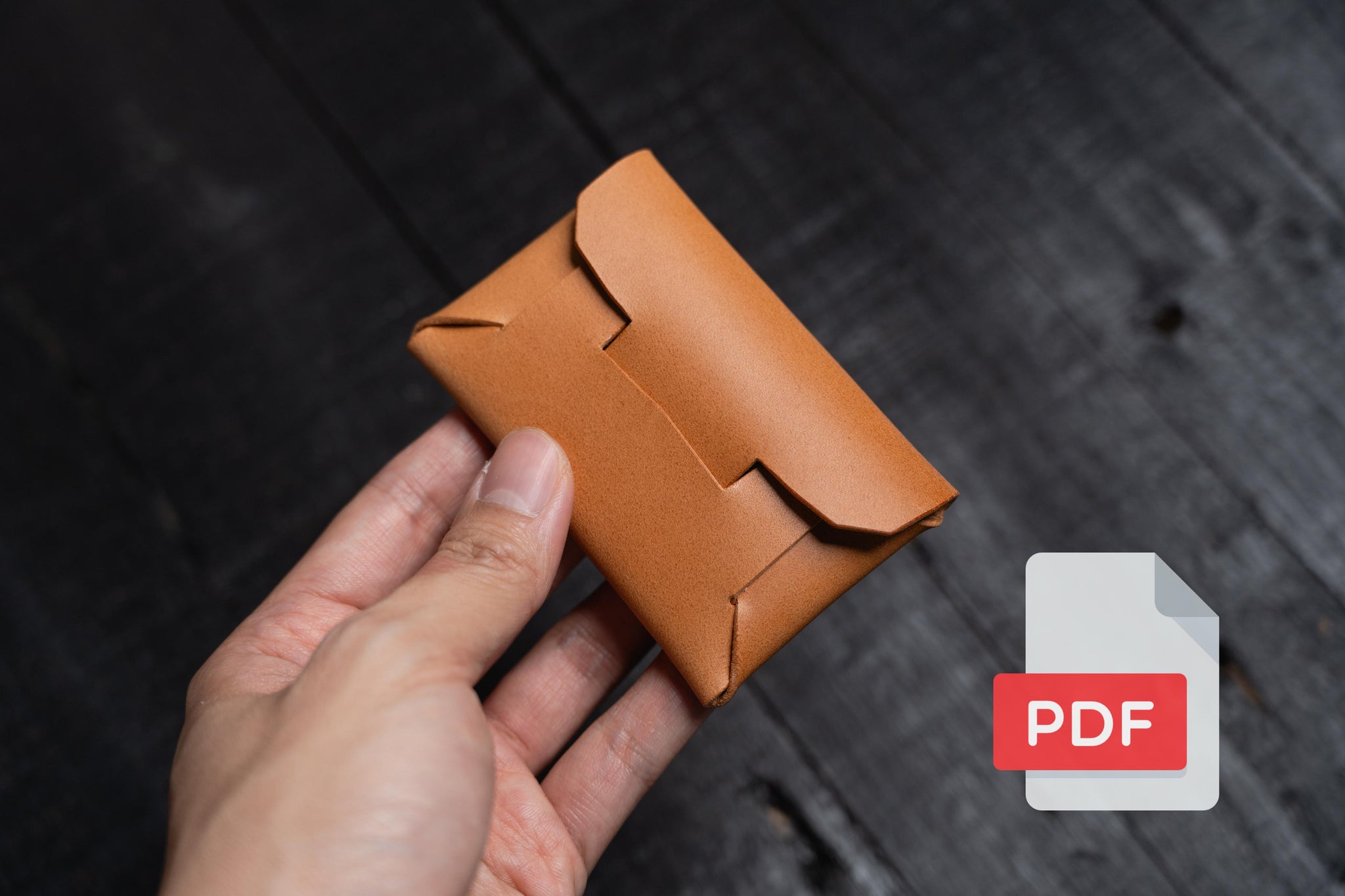 Easy Leather Stitchless Card Case Wallet Design PDF Template Set No.39 - Digital Leatherworking Pattern - A4 & Letter Size