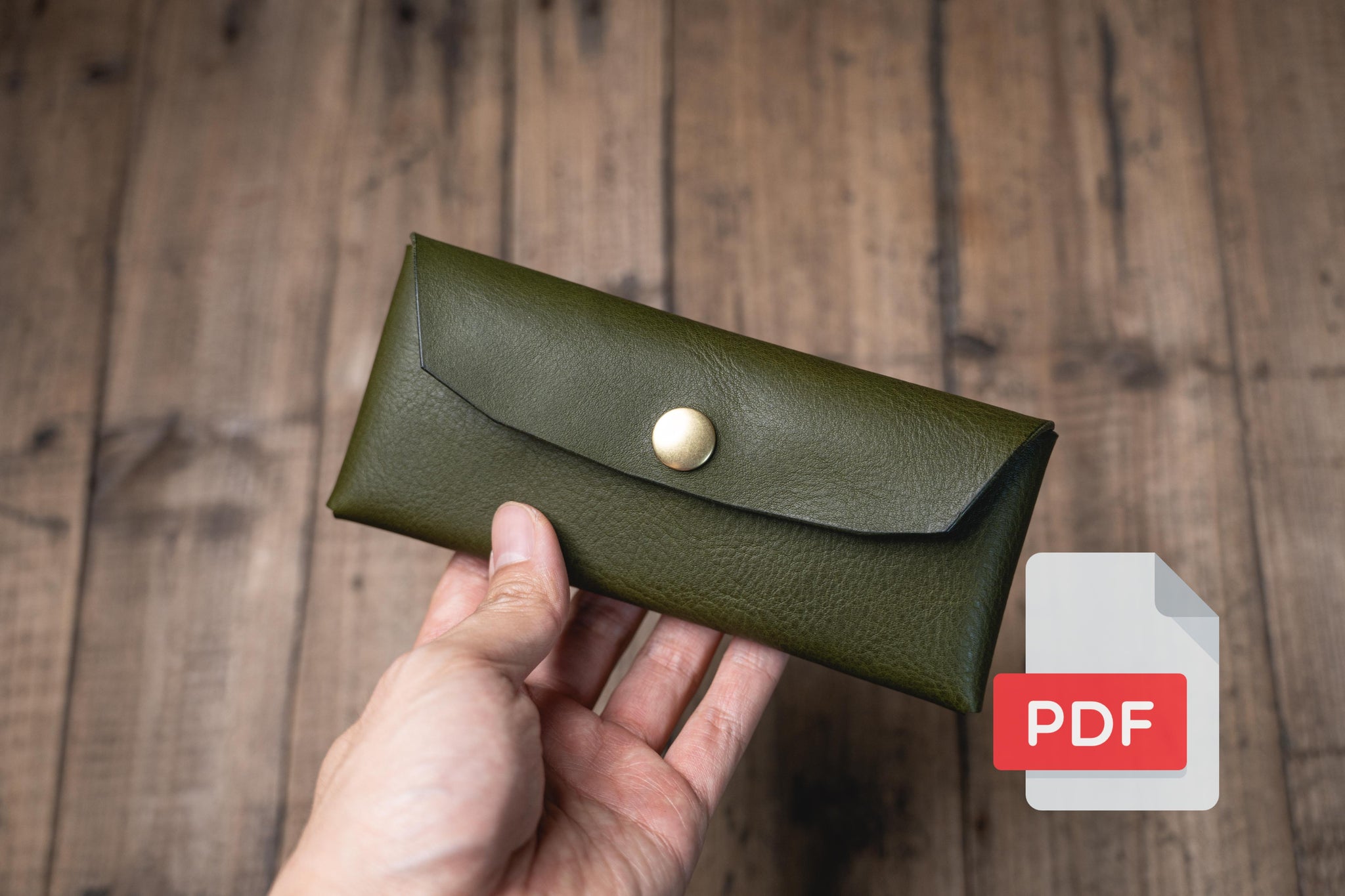 Simple Leather Stitchless Pen Case Design PDF Template Set No.40 - Digital Leatherworking Pattern - A4 & Letter Size