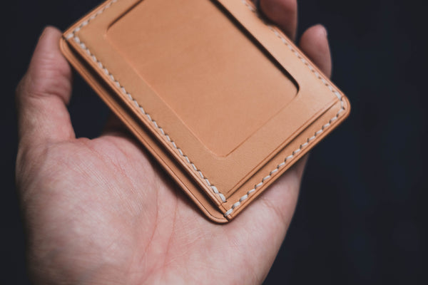 13 COLORS - Buttero Leather ID Window Pocket Card Wallet