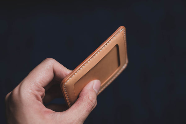 13 COLORS - Buttero Leather ID Window Pocket Card Wallet