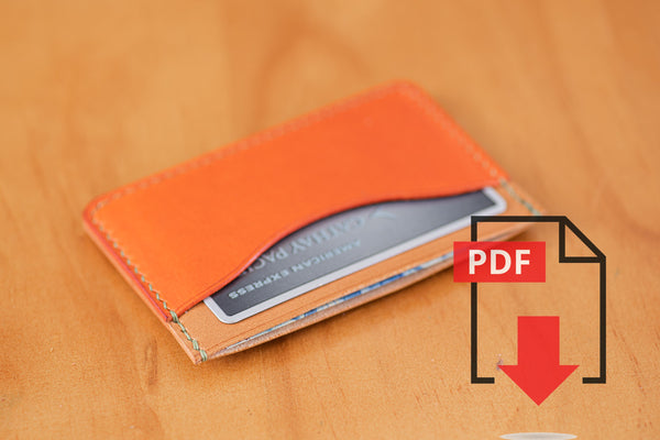 Leather 3-Pocket Cardholder Wallet PDF Template Set No.1 - Digital Leatherworking Pattern - A4 & Letter Size