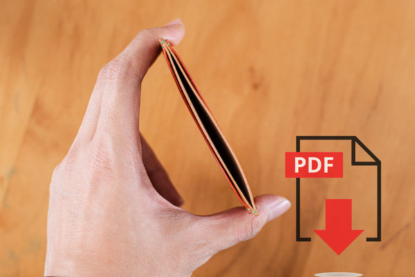 Leather 3-Pocket Cardholder Wallet PDF Template Set No.1 - Digital Leatherworking Pattern - A4 & Letter Size