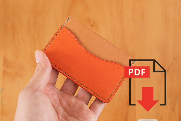 Leather 3-Pocket Cardholder Wallet PDF Template Set No.1 - Digital Leatherworking Pattern - A4 & Letter Size