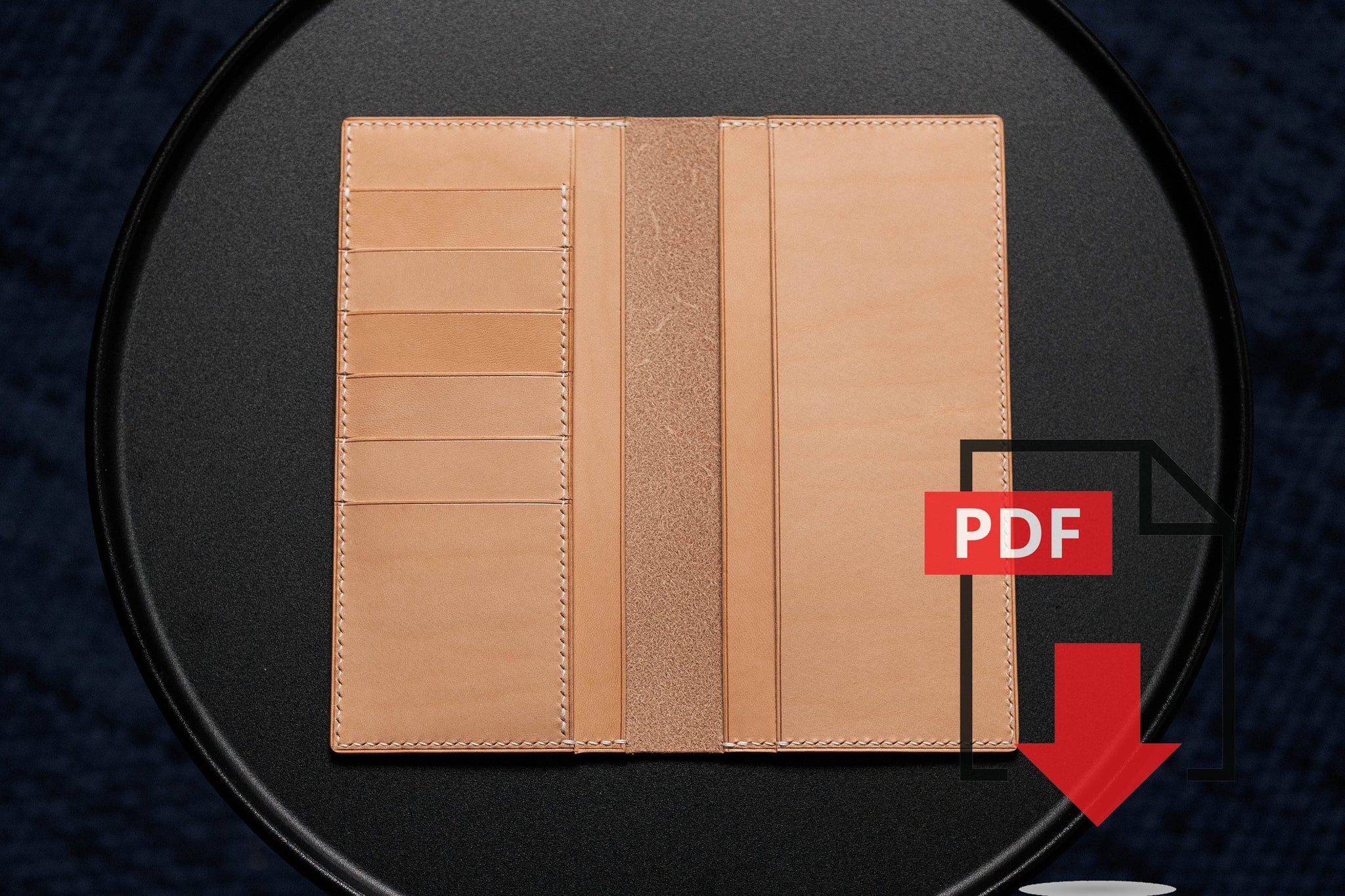 Leather Long Wallet PDF Template Set No.8 - Digital Leatherworking Pattern - A4 & Letter Size