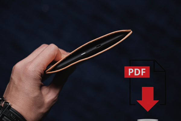 Leather Kindle Paperwhite 2021 and 2019 PDF Template Set No.11 - Digital Leatherworking Pattern - A4 & Letter Sized Printout