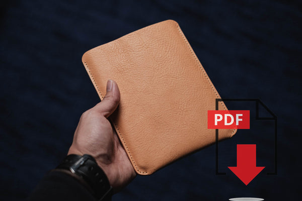 Leather Kindle Paperwhite 2021 and 2019 PDF Template Set No.11 - Digital Leatherworking Pattern - A4 & Letter Sized Printout