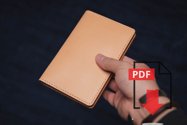 Leather Field Notes Wallet PDF Template Set No.12 - Digital Leatherworking Pattern - A4 & Letter Sized Printout