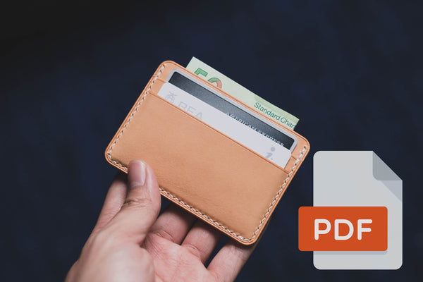 Leather ID Window Cardholder Wallet PDF Template Set No.14 - Digital Leatherworking Pattern - A4 & Letter Size