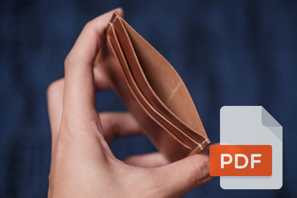 Leather 5-Pocket Cardholder Wallet PDF Template Set No.16 - Digital Leatherworking Pattern - A4 & Letter Size