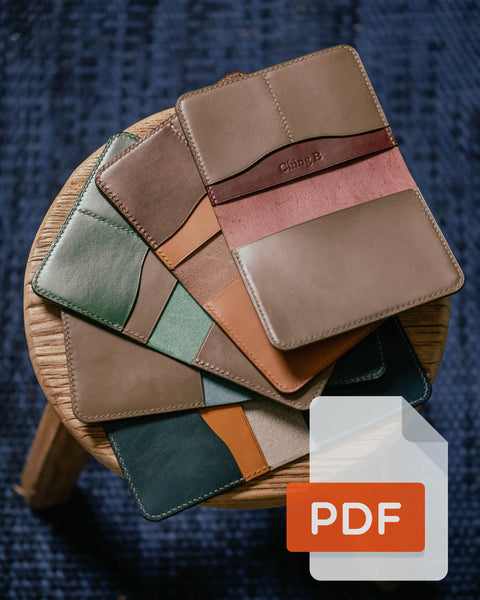 Passport Holder, Passport Wallet PDF Template Set No.19 - Digital Leatherworking Pattern - A4 & Letter Size