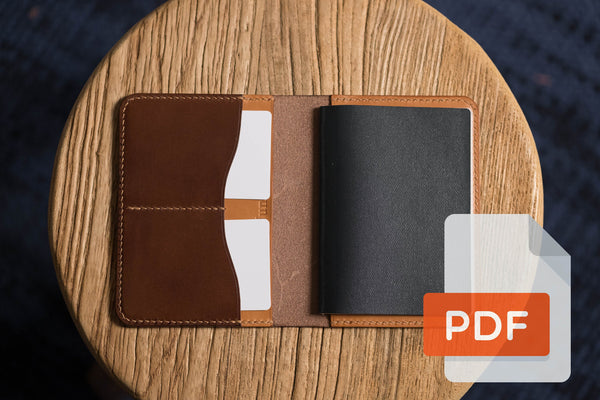 Passport Holder, Passport Wallet PDF Template Set No.19 - Digital Leatherworking Pattern - A4 & Letter Size