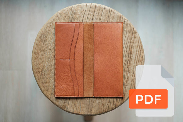 Leather Phone Wallet, Long Wallet PDF Template Set No.18 - Digital Leatherworking Pattern - A4 & Letter Size