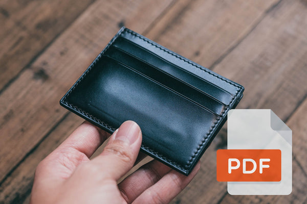 Leather Side-opening Cardholder PDF Template Set No.22 - Digital Leatherworking Pattern - A4 & Letter Size