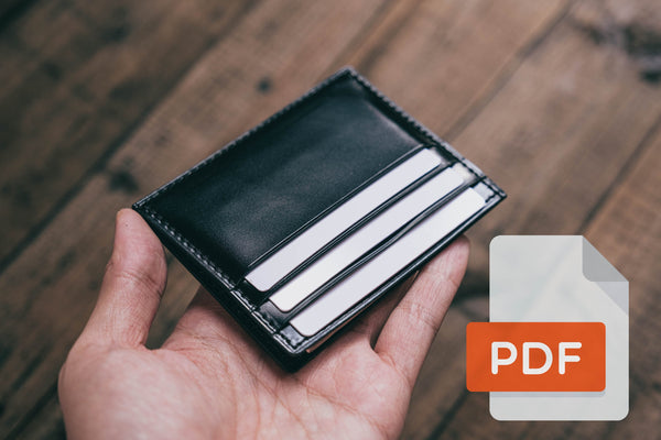 Leather Side-opening Cardholder PDF Template Set No.22 - Digital Leatherworking Pattern - A4 & Letter Size