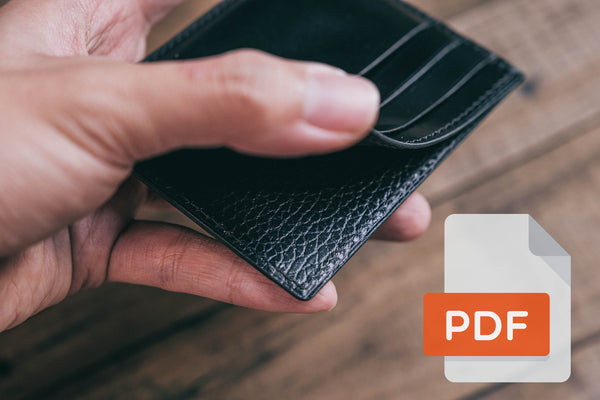 Leather Side-opening Cardholder PDF Template Set No.22 - Digital Leatherworking Pattern - A4 & Letter Size