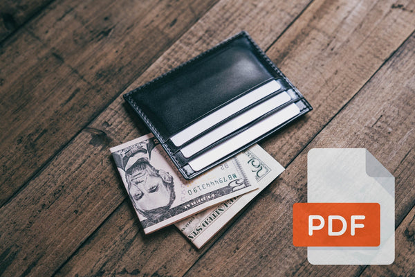 Leather Side-opening Cardholder PDF Template Set No.22 - Digital Leatherworking Pattern - A4 & Letter Size