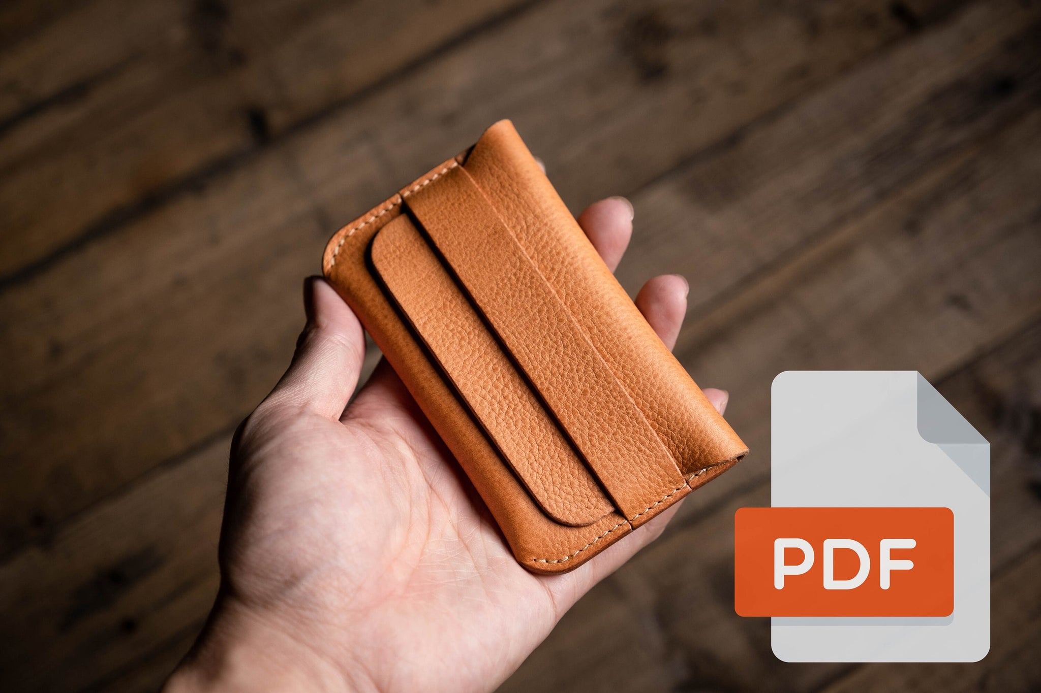 Leather Flap Wallet PDF Template Set No.23 - Digital Leatherworking Pattern - A4 & Letter Size