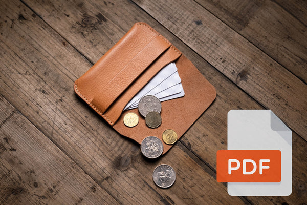 Leather Flap Wallet PDF Template Set No.23 - Digital Leatherworking Pattern - A4 & Letter Size
