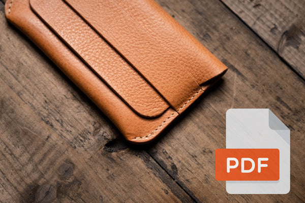 Leather Flap Wallet PDF Template Set No.23 - Digital Leatherworking Pattern - A4 & Letter Size