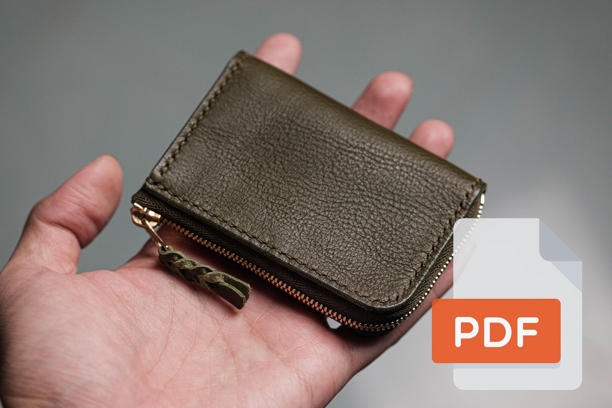 Leather Zip Wallet PDF Template Set No.20 - Digital Leatherworking Pattern - A4 & Letter Size