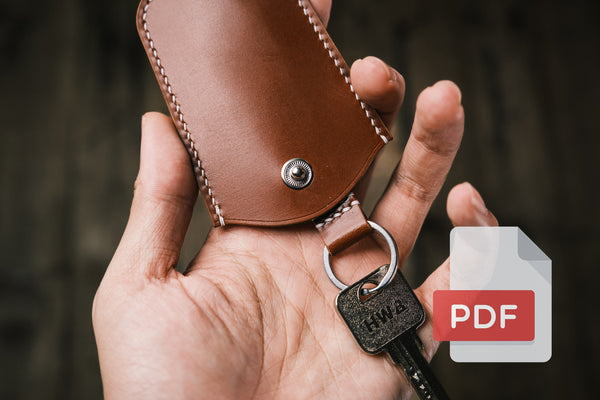 Leather Bell Key Case PDF Template Set No.27 - Digital Leatherworking Pattern - A4 & Letter Size