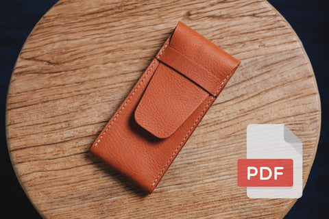 Leather Travel Watch Pouch (Type A) PDF Template Set No.29 - Digital Leatherworking Pattern - A4 & Letter Size
