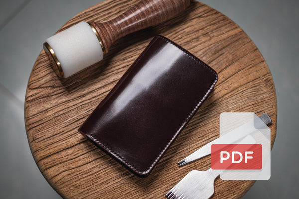 Leather Middle Wallet PDF Template Set No.30 - Digital Leatherworking Pattern - A4 & Letter Size
