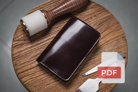 Leather Middle Wallet PDF Template Set No.30 - Digital Leatherworking Pattern - A4 & Letter Size