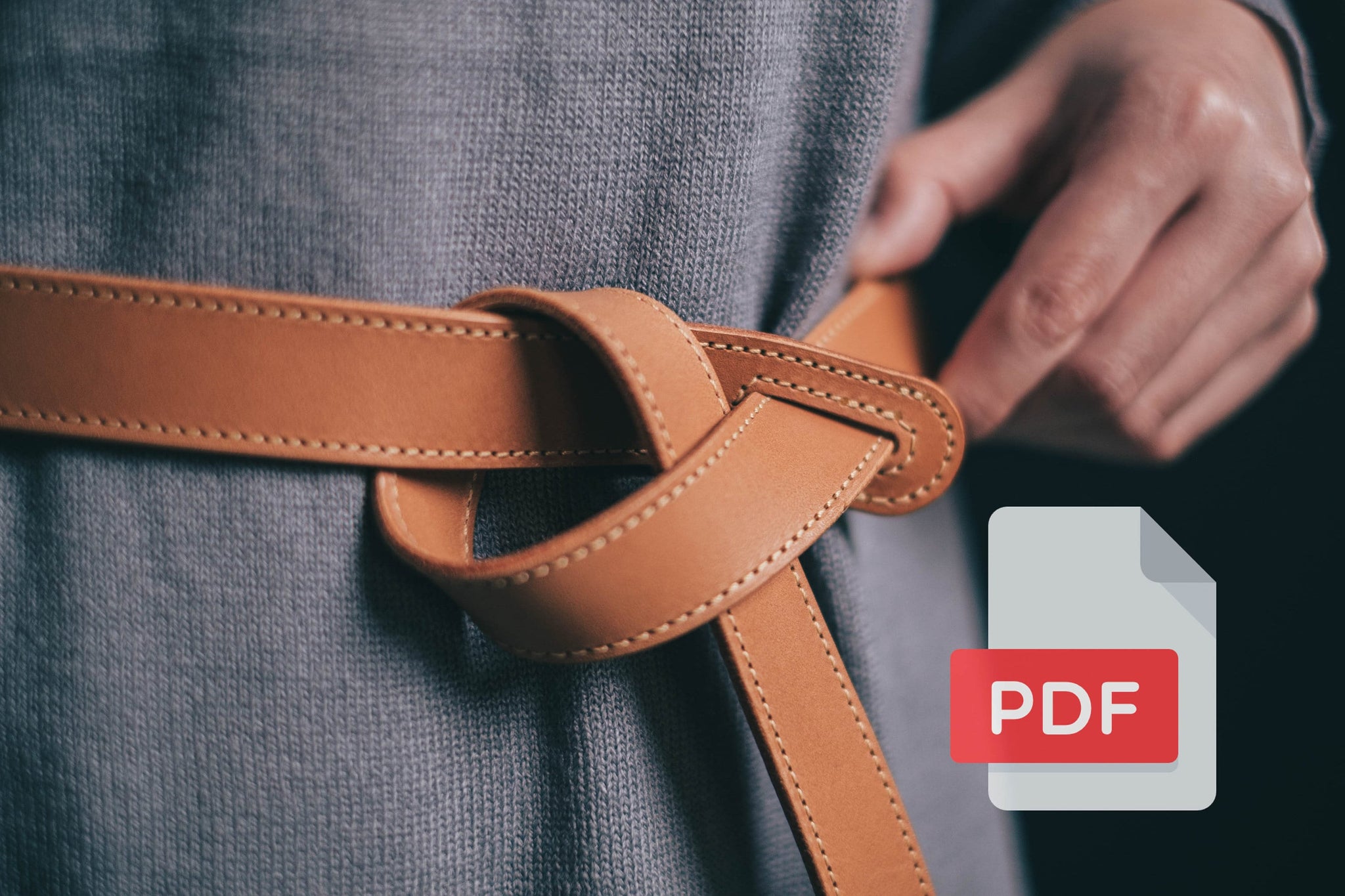 Women's Leather Knotted Belt PDF Template Set No.31 - Digital Leatherworking Pattern - A4 & Letter Size