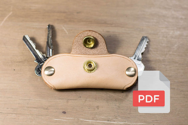 Leather Swivel Key Holder PDF Template Set No.32 - Digital Leatherworking Pattern - A4 & Letter Size