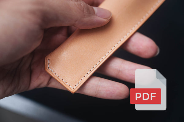 Leather Pen Sleeve, Pen Case PDF Template Set No.33 - Digital Leatherworking Pattern - A4 & Letter Size