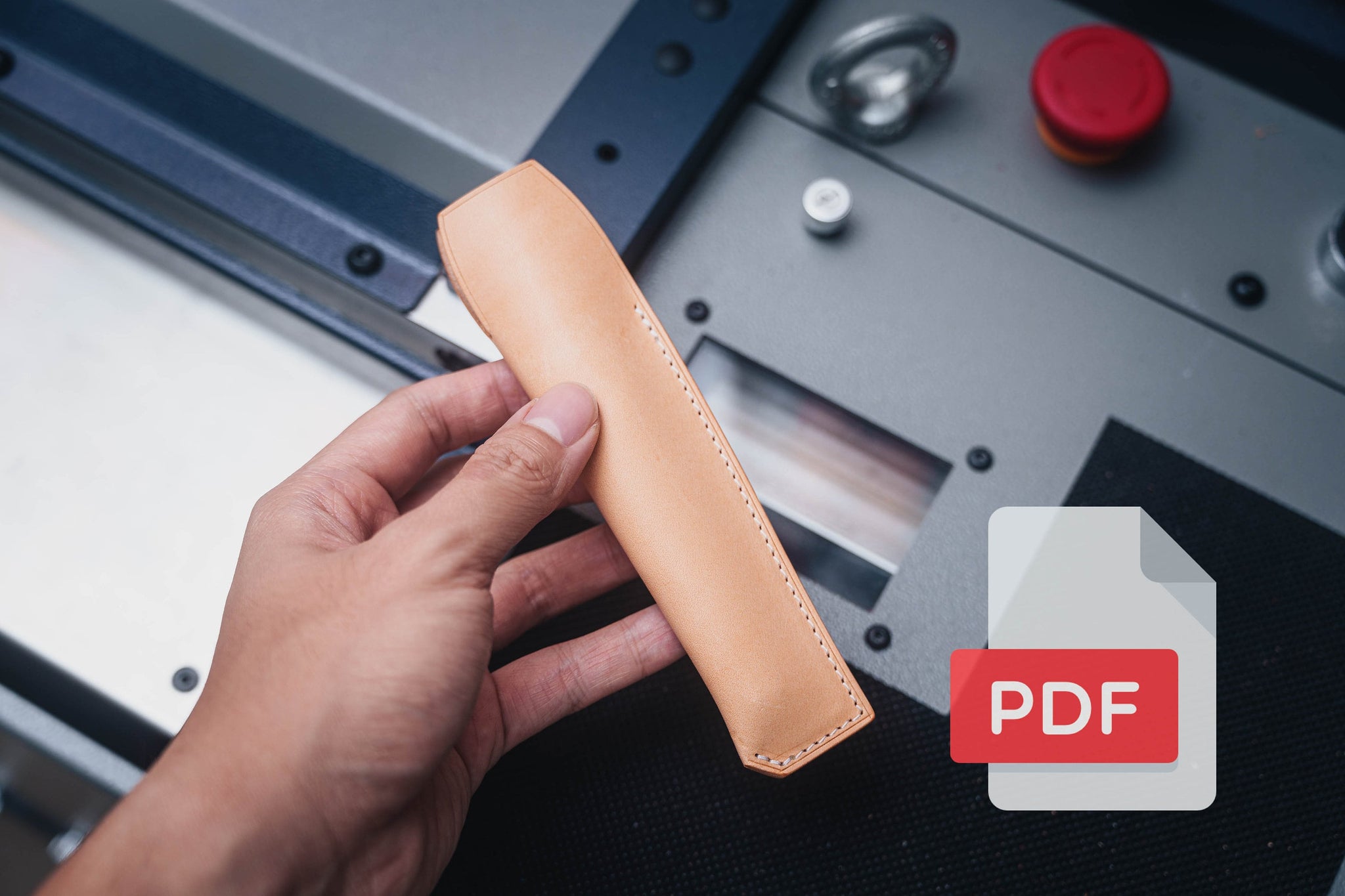 Leather Pen Sleeve, Pen Case PDF Template Set No.33 - Digital Leatherworking Pattern - A4 & Letter Size