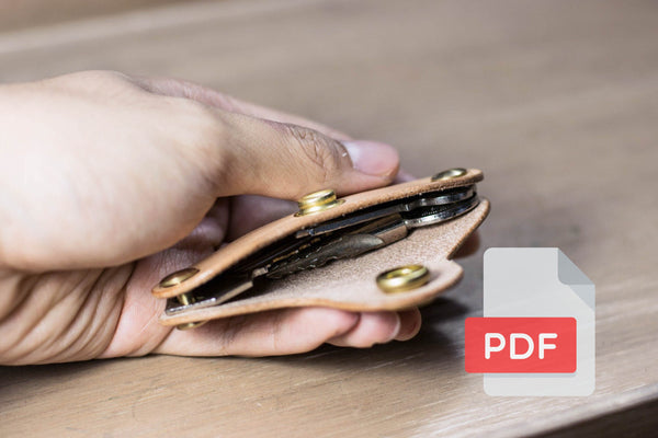 Leather Swivel Key Holder PDF Template Set No.32 - Digital Leatherworking Pattern - A4 & Letter Size