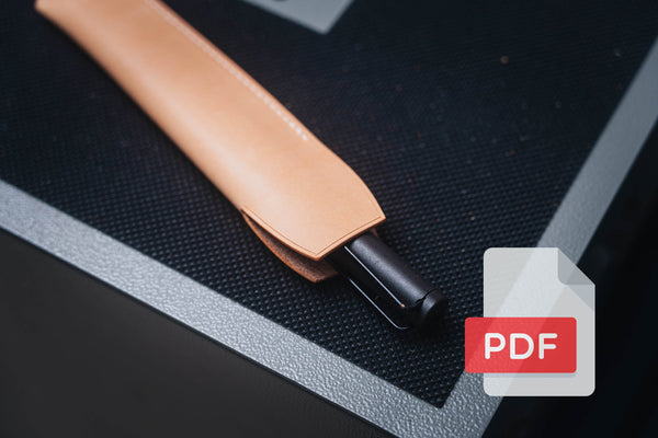 Leather Pen Sleeve, Pen Case PDF Template Set No.33 - Digital Leatherworking Pattern - A4 & Letter Size